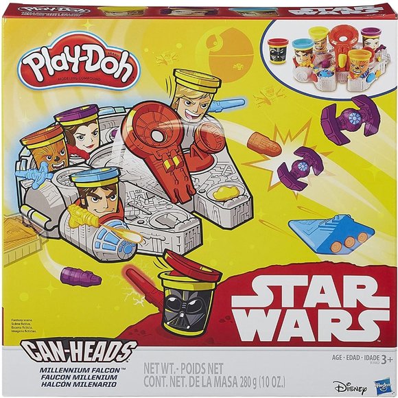 NEW IN BOX Play Doh Star Wars Can Heads Millenium Falcon Skywalker Darth Vader - Picture 8 of 8